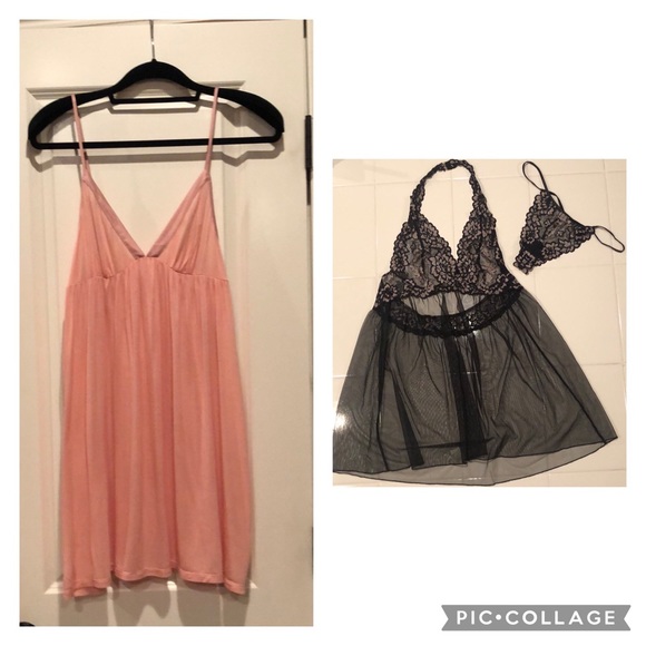 Victoria Secret chemise & matching G sting Lingerie Bundle Size L